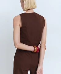 Mango Women's Buttons Cotton Top