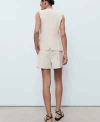 Mango Women's Pleated Tailored Shorts