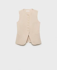 Mango Women's Buttoned Suit Vest