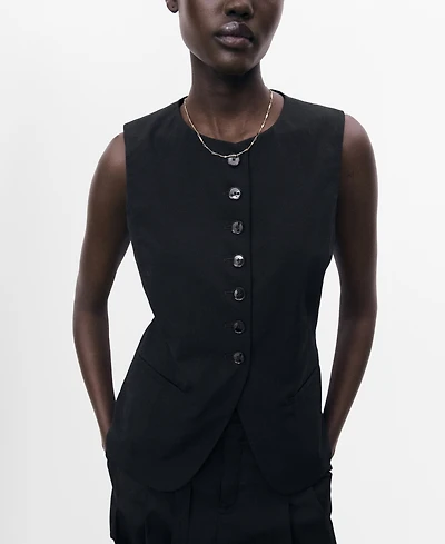 Mango Women's Buttoned Suit Vest