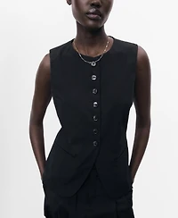 Mango Women's Buttoned Suit Vest