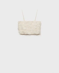 Mango Women's Embossed Floral Top