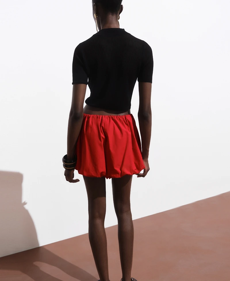 Mango Women's Knitted Cropped Sweater