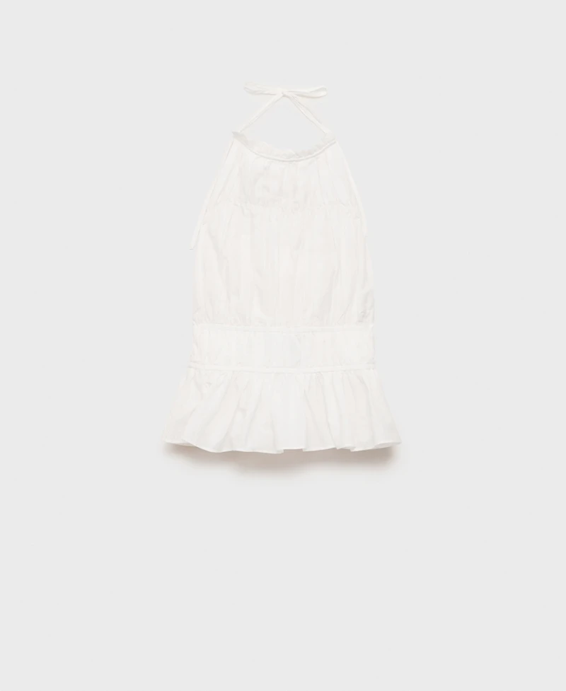 Mango Women's Ruched Halter Top