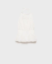 Mango Women's Ruched Halter Top