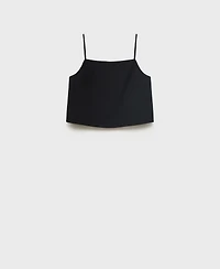 Mango Women's Buttoned Crop Top