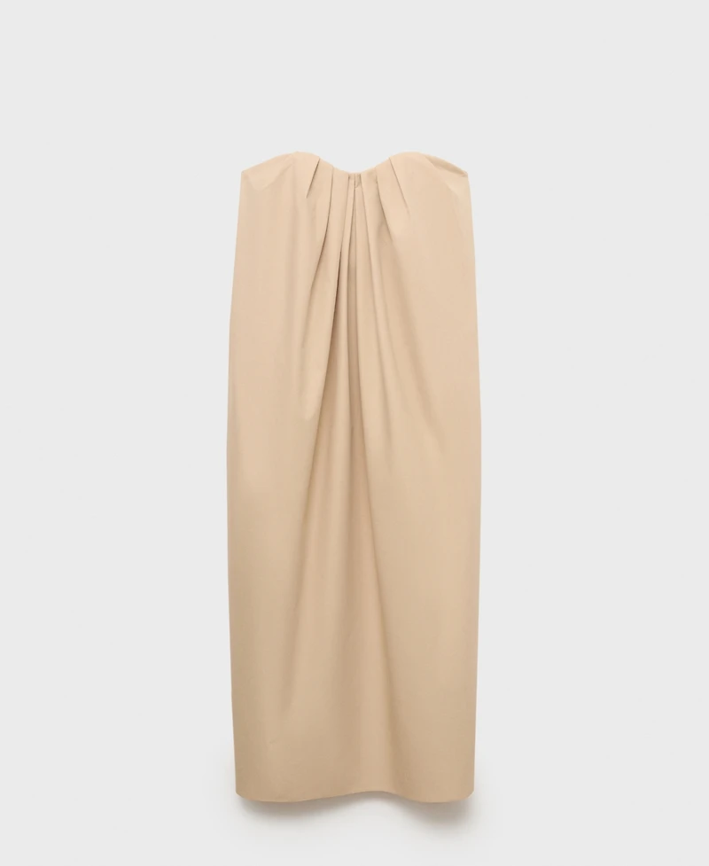 Mango Women's Cotton Sweetheart Neckline Dress