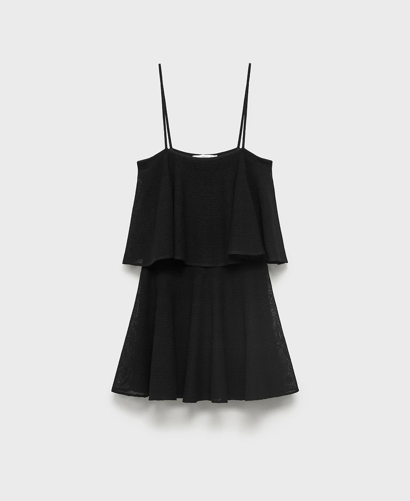 Mango Women's Ruffle Knit Dress