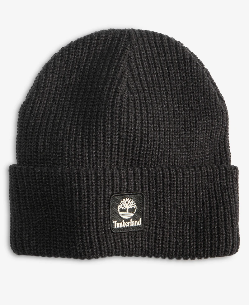 Timberland Men's Logo Cuff Fisherman Beanie