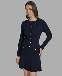 Bcbg Women's Textured-Knit Cropped Cardigan