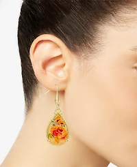 Patricia Nash Aegean Blooms Teardrop Earrings