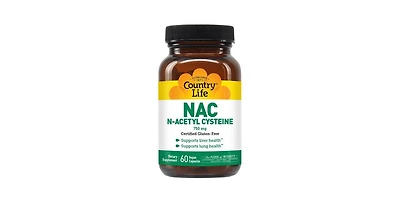 Country Life Nac (N-Acetyl Cysteine), 750 Mg, 60 Caps
