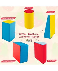 Gymax Toddler 5PCS Climb & Crawl Activity Playset Soft Foam Block Play Structure