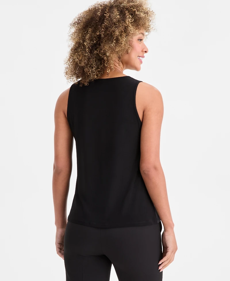 Anne Klein Women's Mixed-Media Tank Top