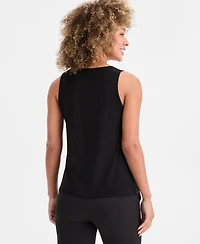 Anne Klein Women's Mixed-Media Tank Top
