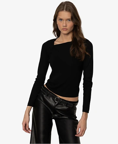 Sanctuary Women's Long Sleeve Shoulder Twist Top