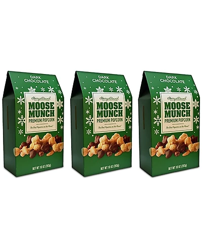 Harry & David Dark Chocolate Moose Munch Gable Boxes, 3 Pack