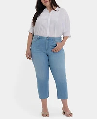 Nydj Plus Relaxed Piper Crop Jeans