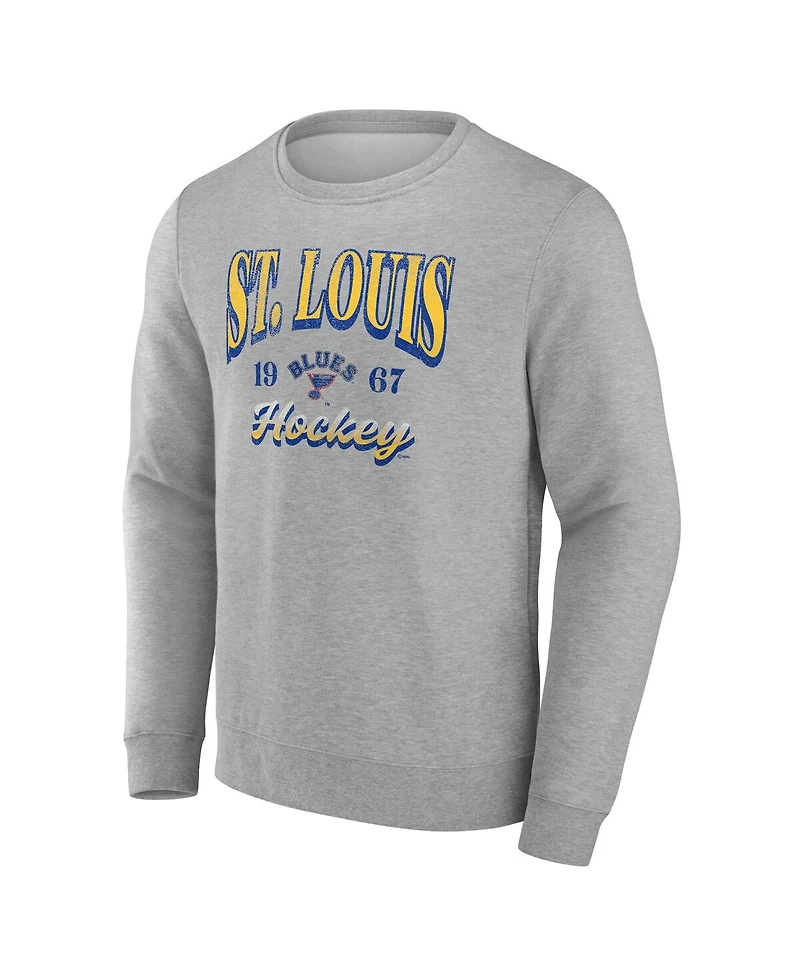 Fanatics Men's Gray St. Louis Blues Nimbus Fleece Pullover Sweatshirt