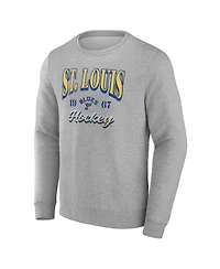Fanatics Men's Gray St. Louis Blues Nimbus Fleece Pullover Sweatshirt