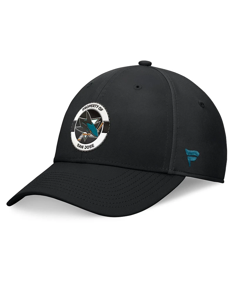 Fanatics Men's Black San Jose Sharks Authentic Pro Training Camp Flex Hat