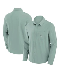 Fanatics Men's Green Seattle Mariners Front Office Long Sleeve Button-Up Shirt