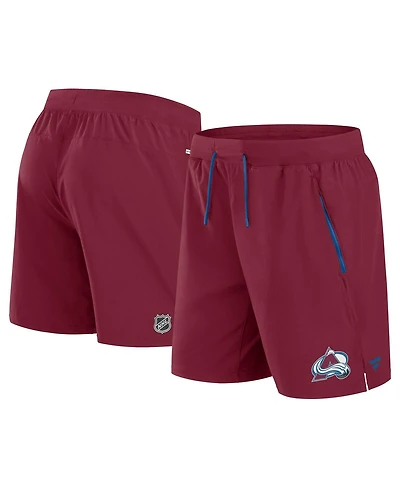Fanatics Men's Burgundy Colorado Avalanche Authentic Pro Rink Performance Shorts