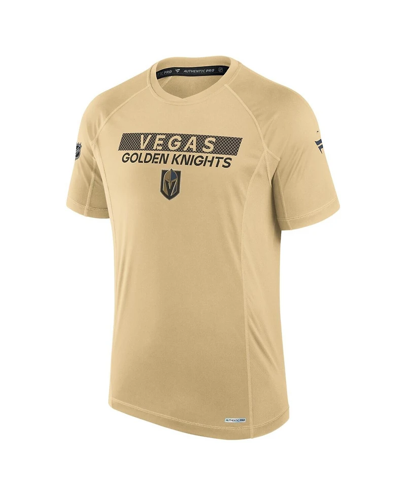 Fanatics Men's Gold Vegas Golden Knights Authentic Pro Rink Tech T-Shirt