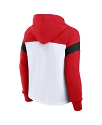 Fanatics Women's White/Red Texas Tech Red Raiders Primary Logo Pullover Hoodie