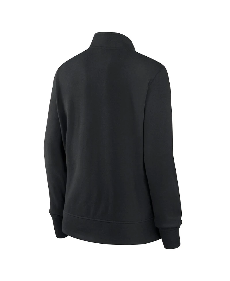 Logo Athletic Women's Black Cincinnati Bengals Velocity Quarter-Zip Jacket