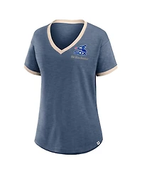 Fanatics Women's Navy Chicago White Sox Binge Worthy Stadium Slub V-Neck T-Shirt