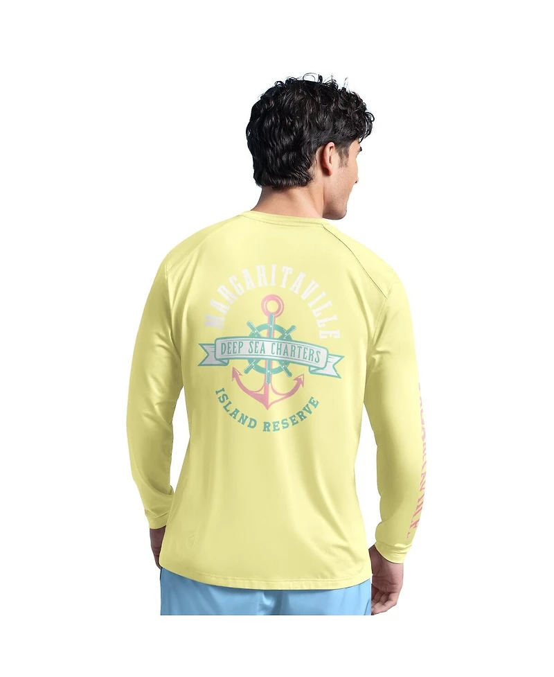 Margaritaville Men's Yellow Pittsburgh Steelers Rock Harbor Long Sleeve Rashguard Top