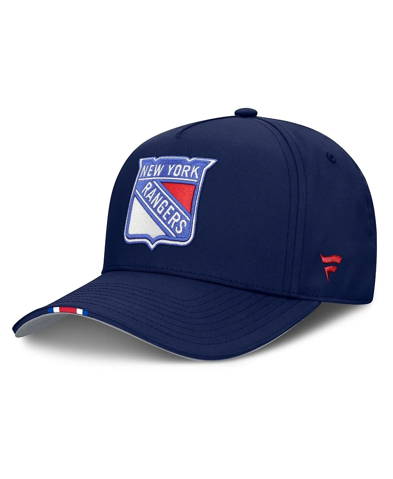 Fanatics Men's Navy New York Rangers 2025 Nhl Draft Authentic Pro On-Stage Podium A-Frame Adjustable Hat