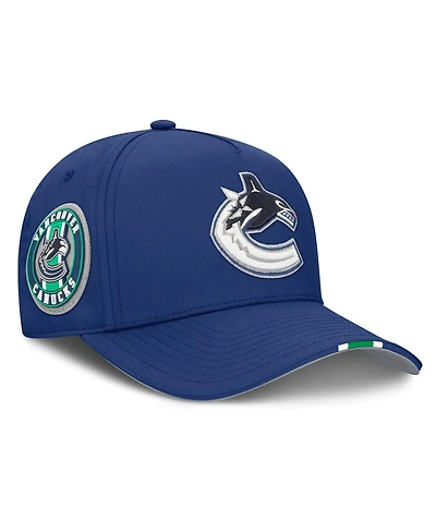 Fanatics Men's Blue Vancouver Canucks 2025 Nhl Draft Authentic Pro On-Stage Podium A-Frame Adjustable Hat