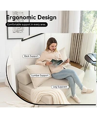 Streamdale Furniture Foldable Sofa Bed Sleeper Chair Twin