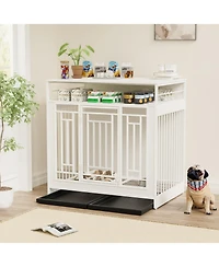 Streamdale Furniture 43" Dog Crate Furniture with Storage White