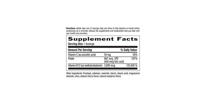 Country Life Superior B-12 Berry Flavored, 3000 mcg, 50 Lozs
