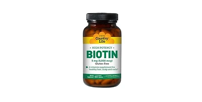 Country Life Biotin High Potency Vegetarian, 5 Mg
