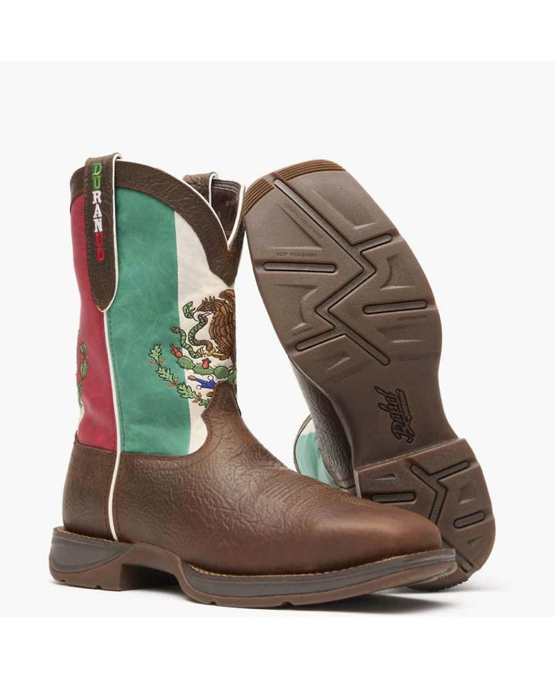 Durango Men's Rebel by Steel Toe Mexico Flag Western Boot