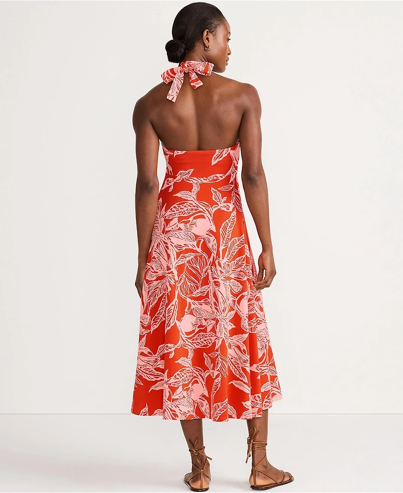 Lands' End Women's Cotton Modal Halter Midi Dress