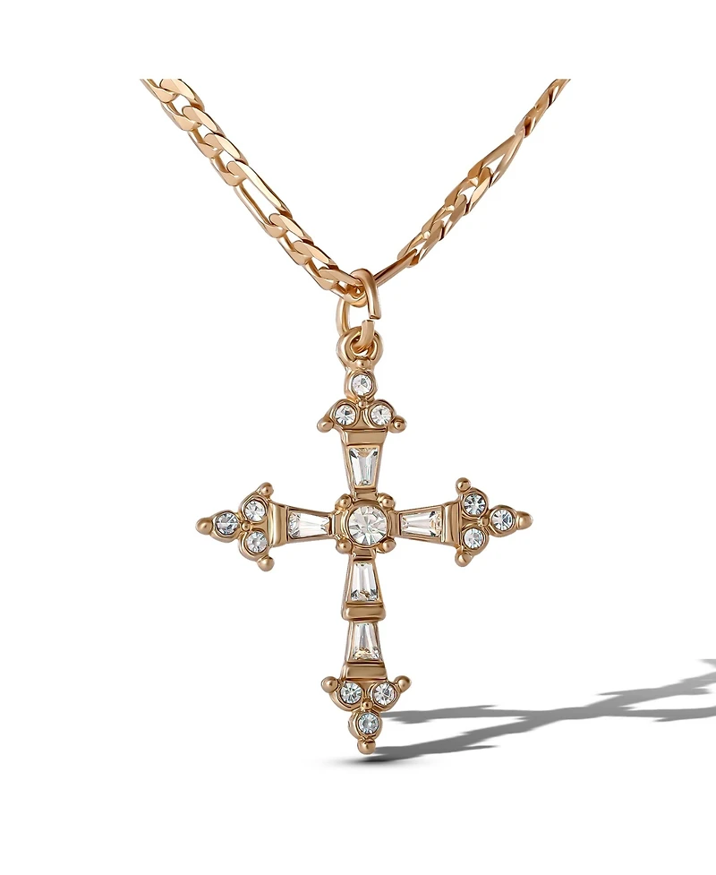 Jessica Simpson Layered Cross & Gem Necklace