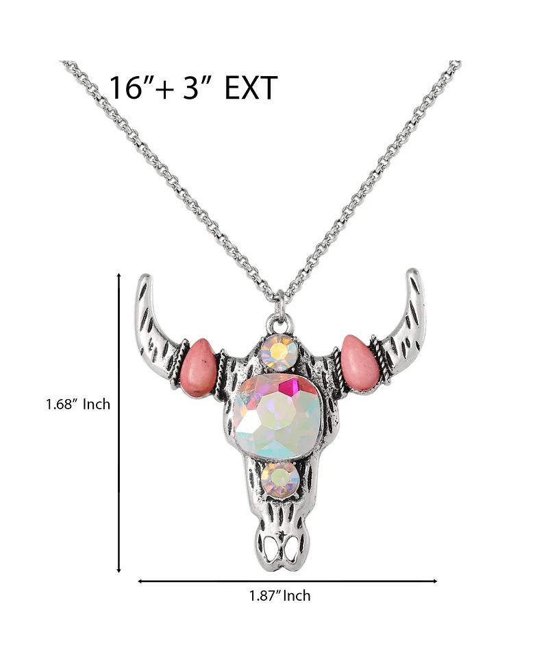 Jessica Simpson Layered Southwestern Horn Pendant and Beaded Necklace Set
