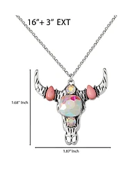 Jessica Simpson Layered Southwestern Horn Pendant and Beaded Necklace Set
