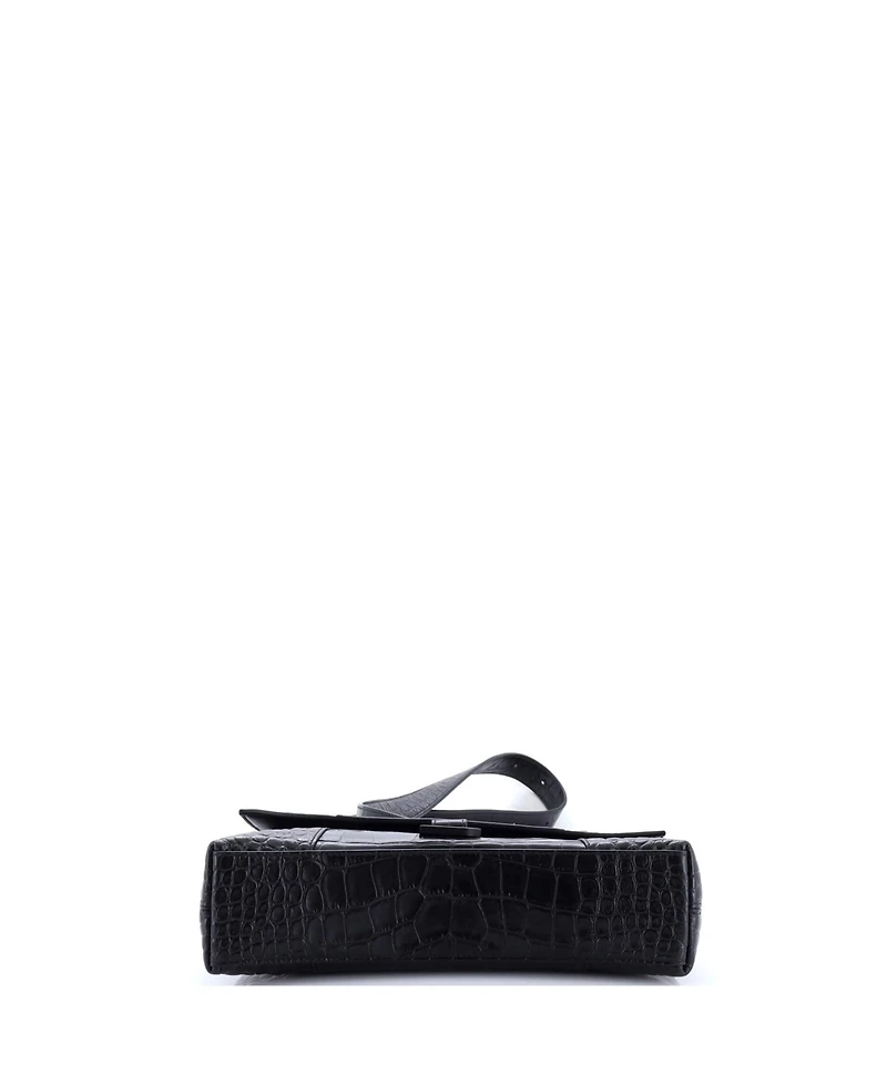 Pre-Owned Balenciaga Xs Downtown Soft Hourglass Shoulder Bag Embossed Leather