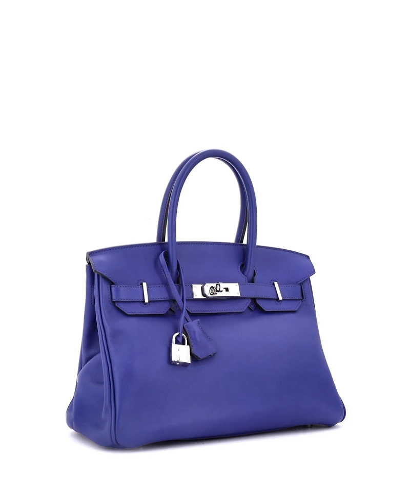 Pre-Owned Hermes Birkin Handbag Swift with Palladium Hardware