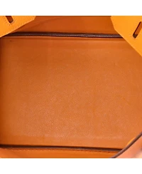 Pre-Owned Hermes Birkin 30 Handbag Orange Epsom with Palladium Hardware