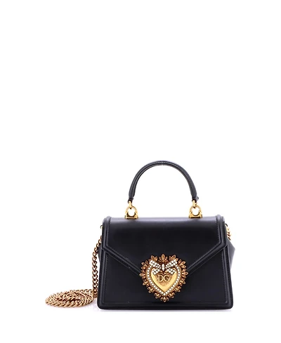 Pre-Owned Dolce & Gabbana Small Devotion Top Handle Bag Leather