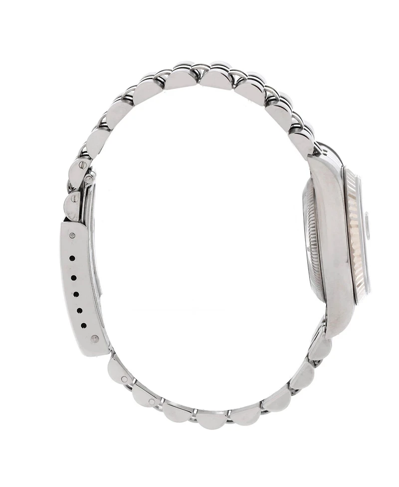 Pre-Owned Rolex Oyster Perpetual Datejust Automatic Watch in Stainless Steel and White Gold with Diamond Markers 26mm