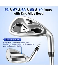 Mecale Men s Profile Complete Golf Club Package Set Includes 10 Pieces