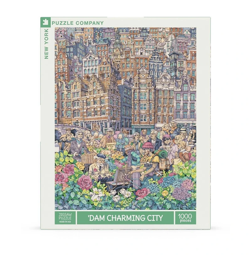 New York Puzzle Company 'Dam Charming City 1000 Piece Puzzle